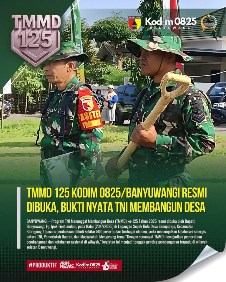 TNI Manunggal Bersama Rakyat, Gotong Royong Wujudkan Pembangunan Fisik dan Kuatkan Mental Spiritual