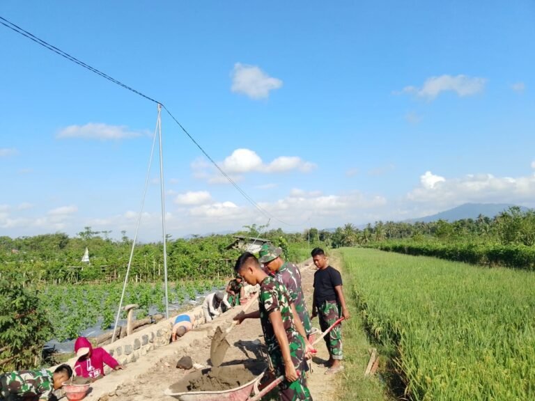 TMMD 125 Banyuwangi: Prajurit dan Rakyat Bersatu Kejar Target Pengairan Sawah