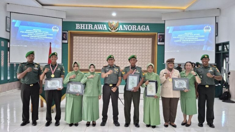 Kodim 0825/Banyuwangi Gelar Acara Serah Terima Jabatan Perwira Staf, Personel Pindah Satuan, dan Pelepasan Anggota Purna Tugas