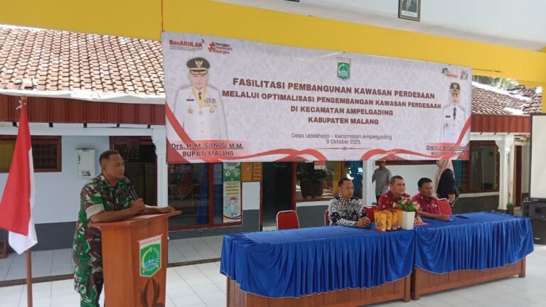 Upaya memajukan kawasan pedesaan kembali digencarkan pada TMMD 126 Lebakharjo, Kodim 0818/Malang-Batu bekerjasama dengan pemerintah melalui program fasilitasi pembangunan dan optimalisasi pengembangan kawasan pedesaan di Desa Lebakharjo