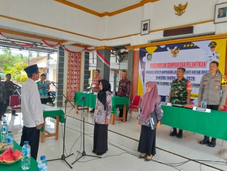 Pelantikan BPD Plampangrejo PAW Digelar Penuh Khidmat, Babinsa Serka Moh. Subeki Turut Dampingi Prosesi Resmi