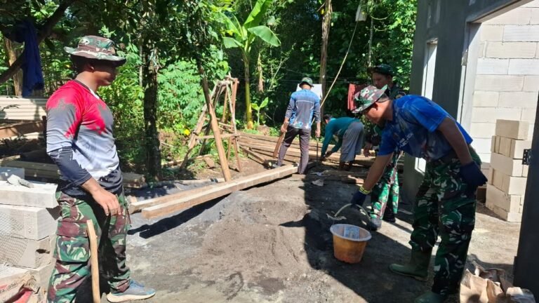 Satgas TMMD ke-128 Berikan Harapan Baru bagi Warga Dusun Klagin Desa Brabe.
