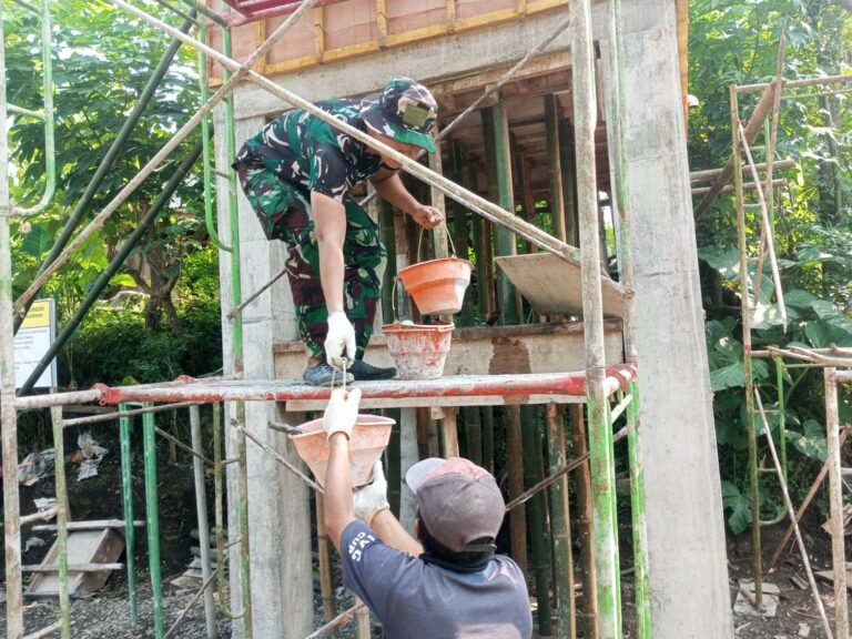 Pengerjaan Tandon Air Program TMMD Ke 128 Tinggal Finishing Akhir 